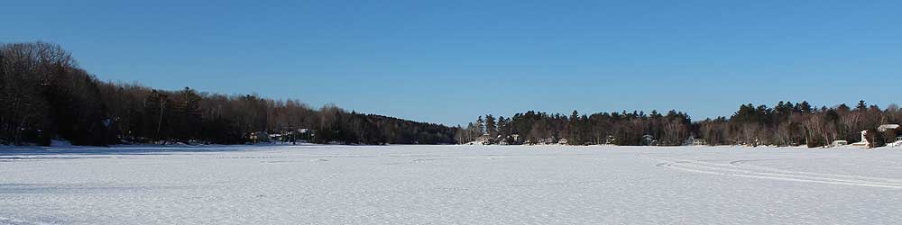 Messalonskee Lake frozen over
