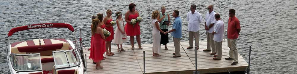 Lakeside wedding celebration